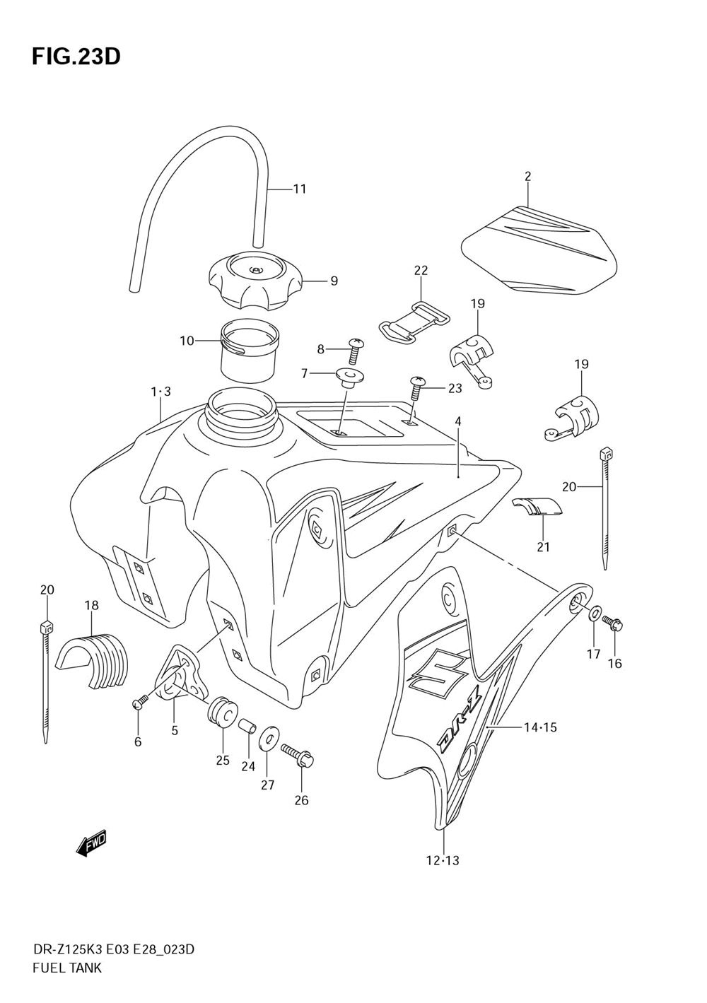 Fuel tank (model k7)