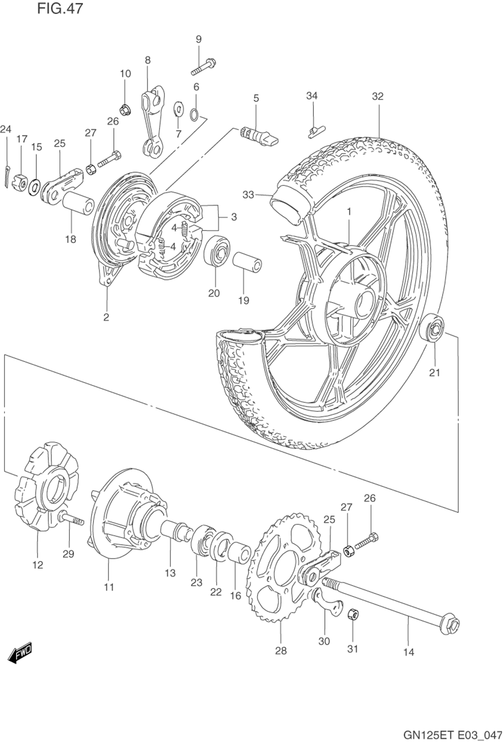 Rear wheel