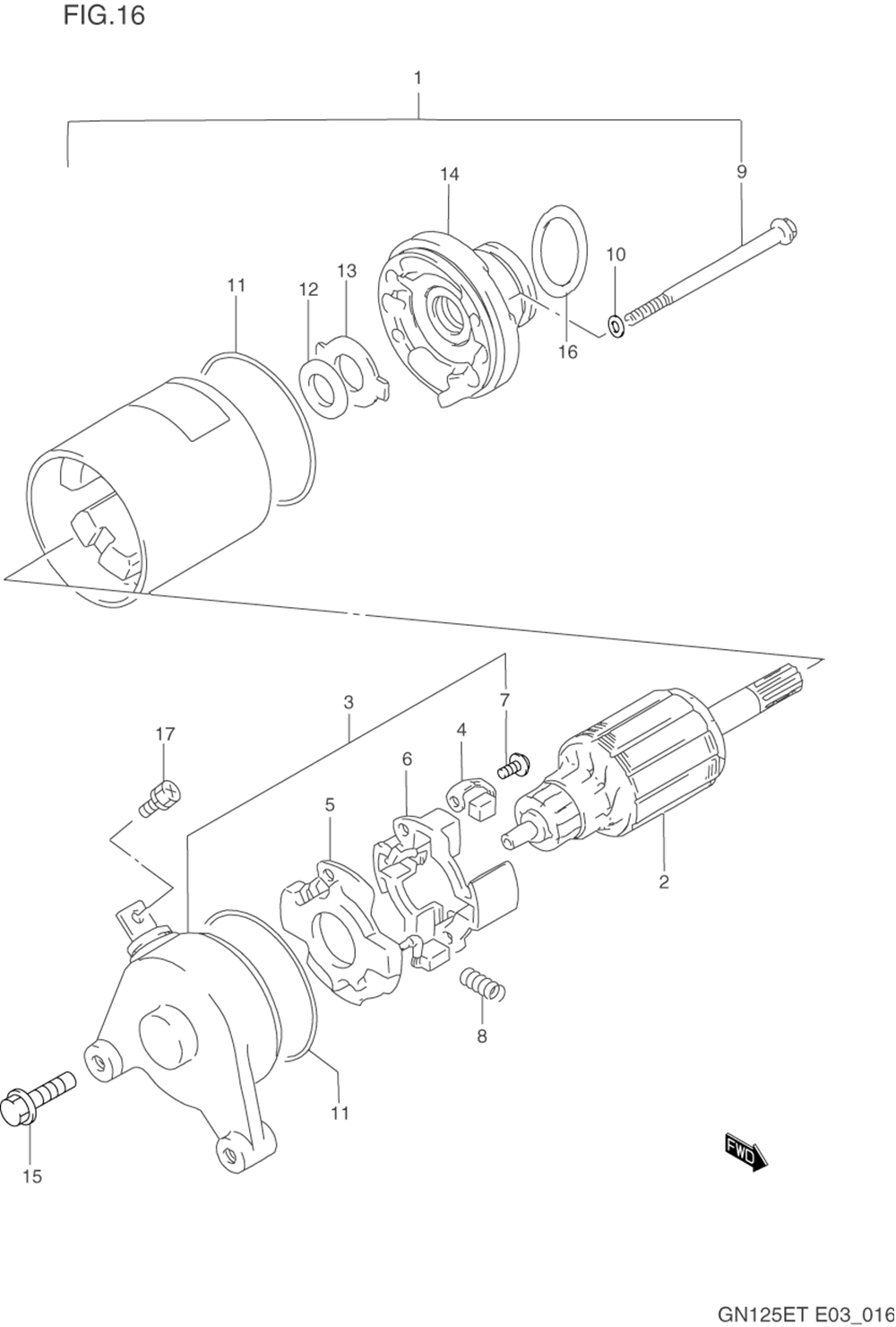 Starting motor