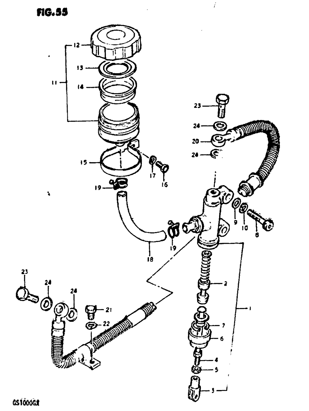 Rear master cylinder