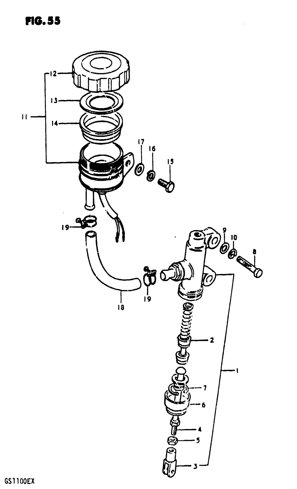 Master cylinder (gs1100et)