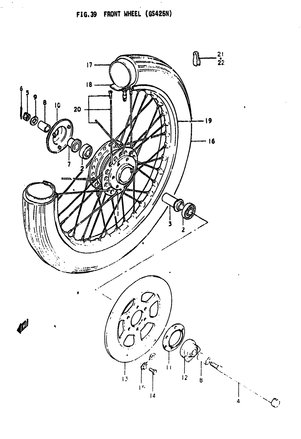 Front wheel (gs425n)