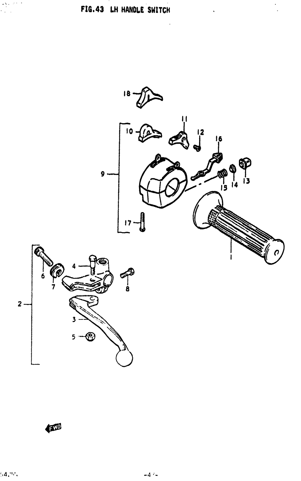 Lh handle switch