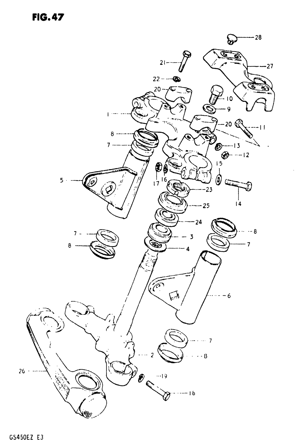 Steering stem (model t