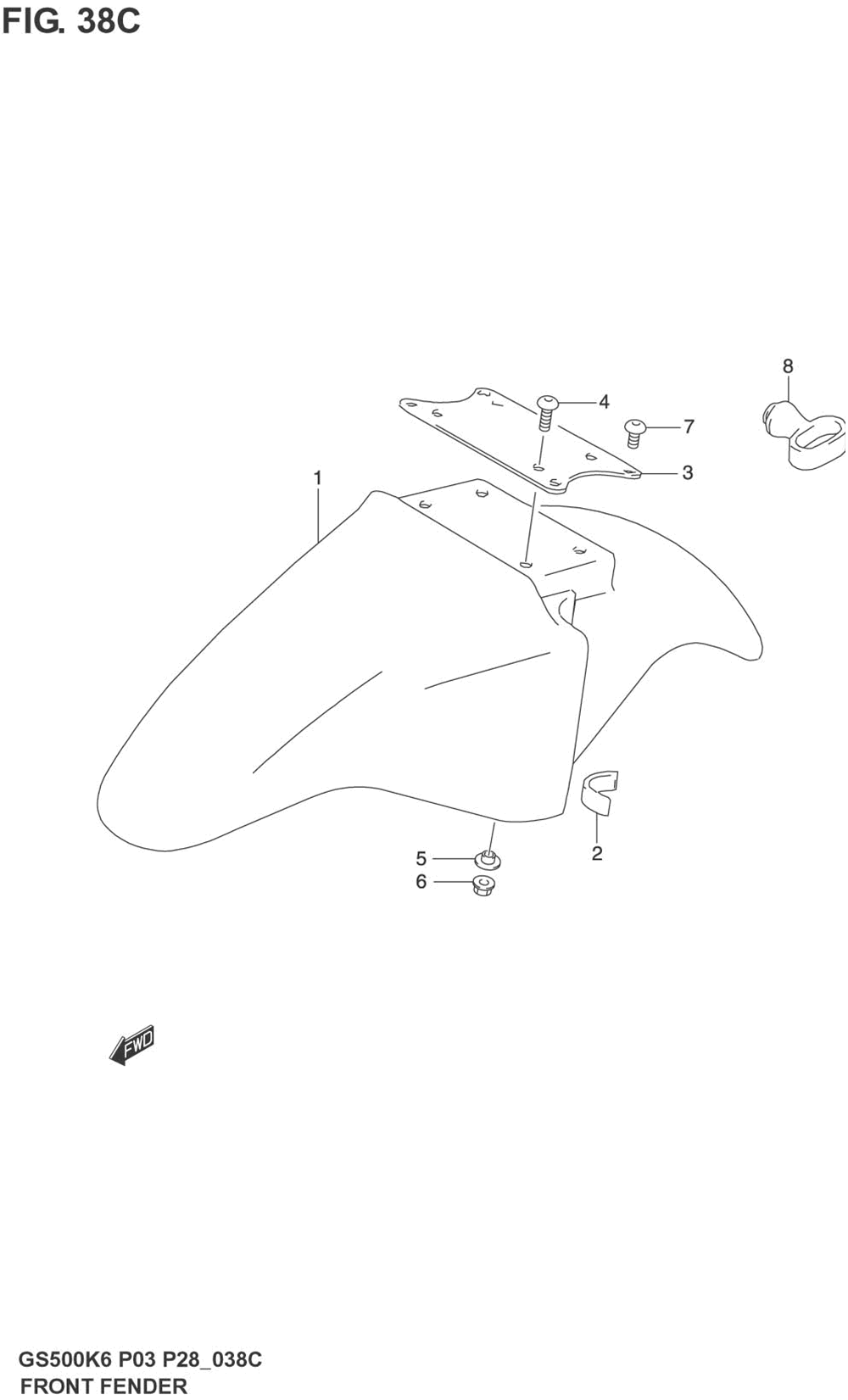 Front fender (model k6)