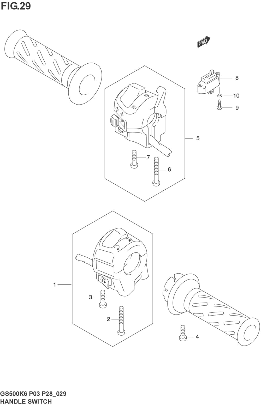 Handle switch (model k4_k5)