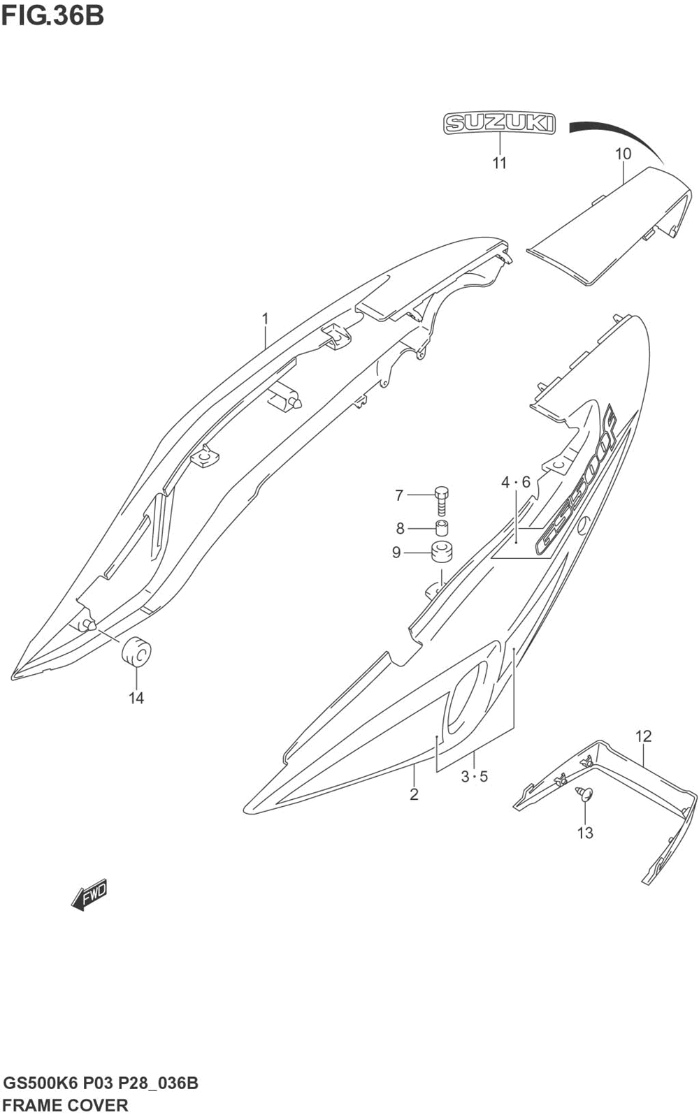 Frame cover (gs500fk4)