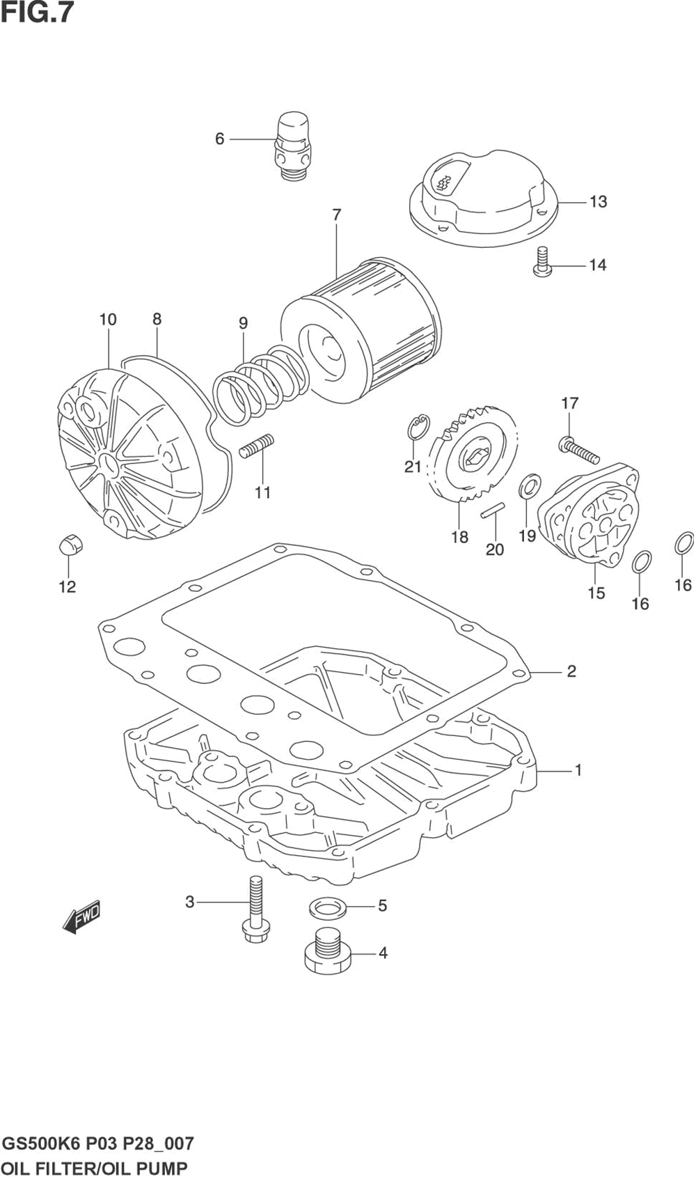 Oil filter - oil pump