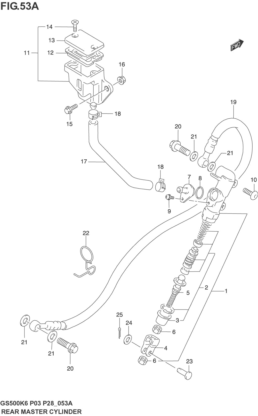 Rear master cylinder (model k4_k5_k6)