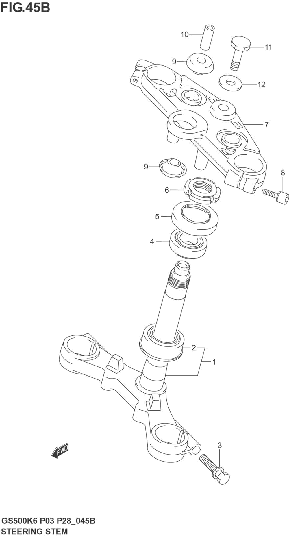 Steering stem (gs500fk4_k5_k6)