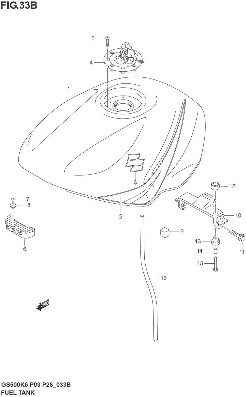 Fuel tank (model k5)