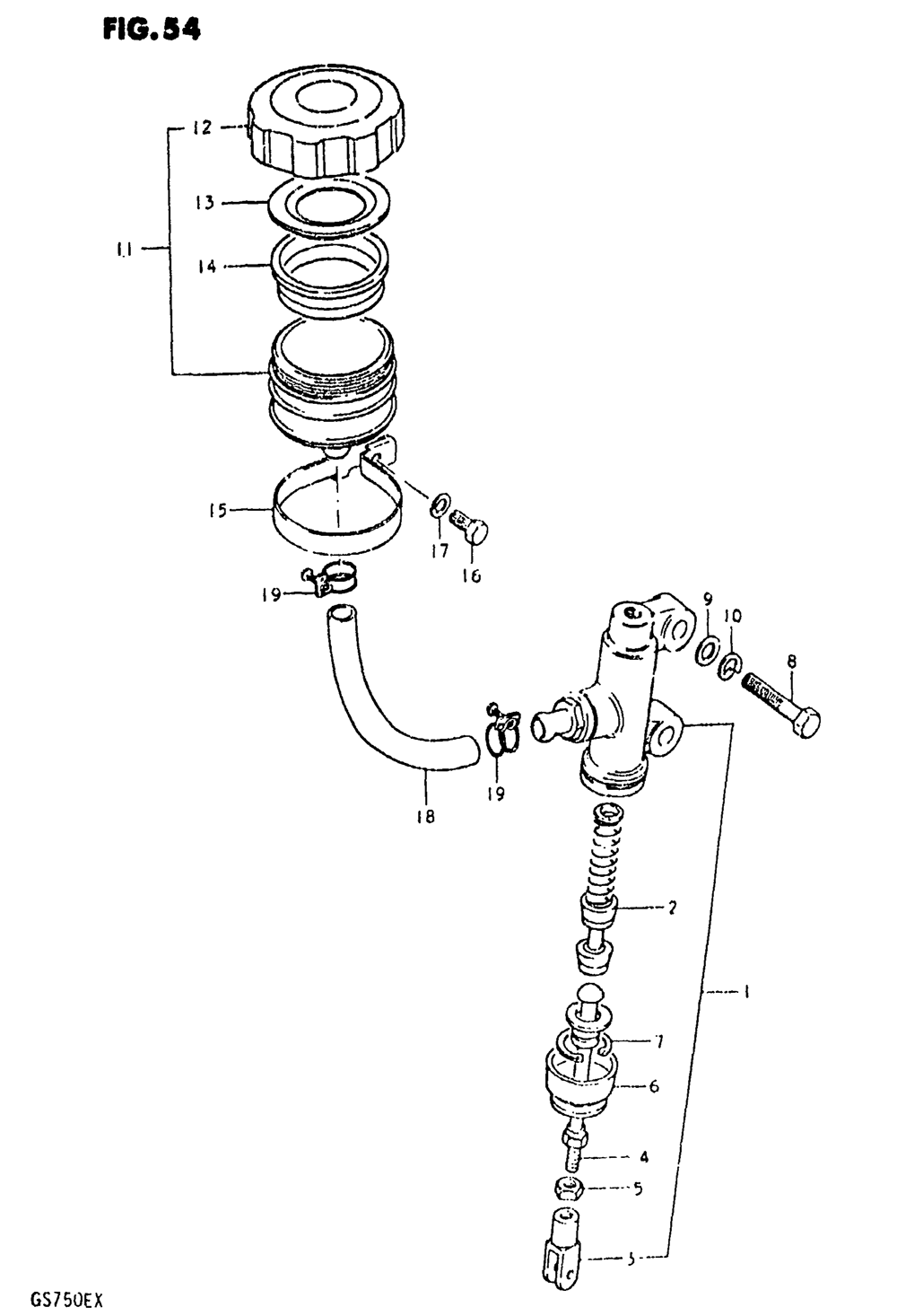 Rear master cylinder