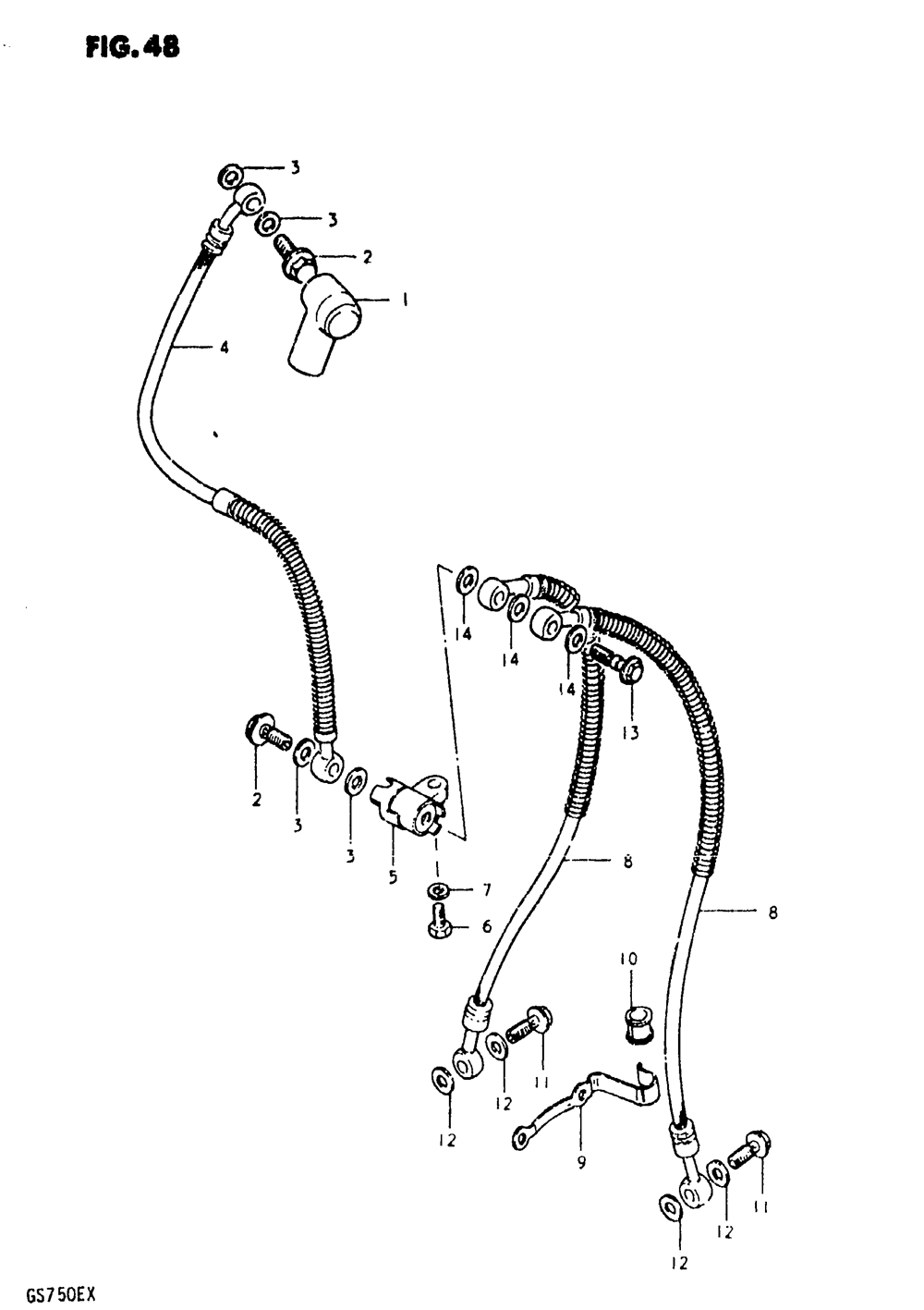 Front brake hose