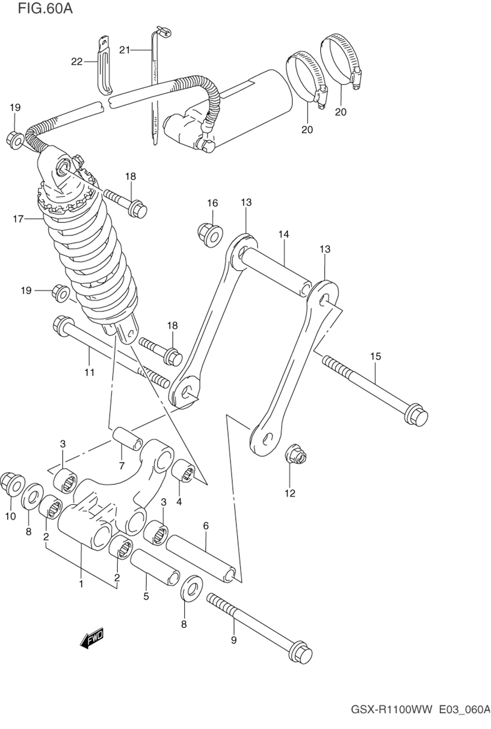 Rear cushion lever (model s_t_v_w)