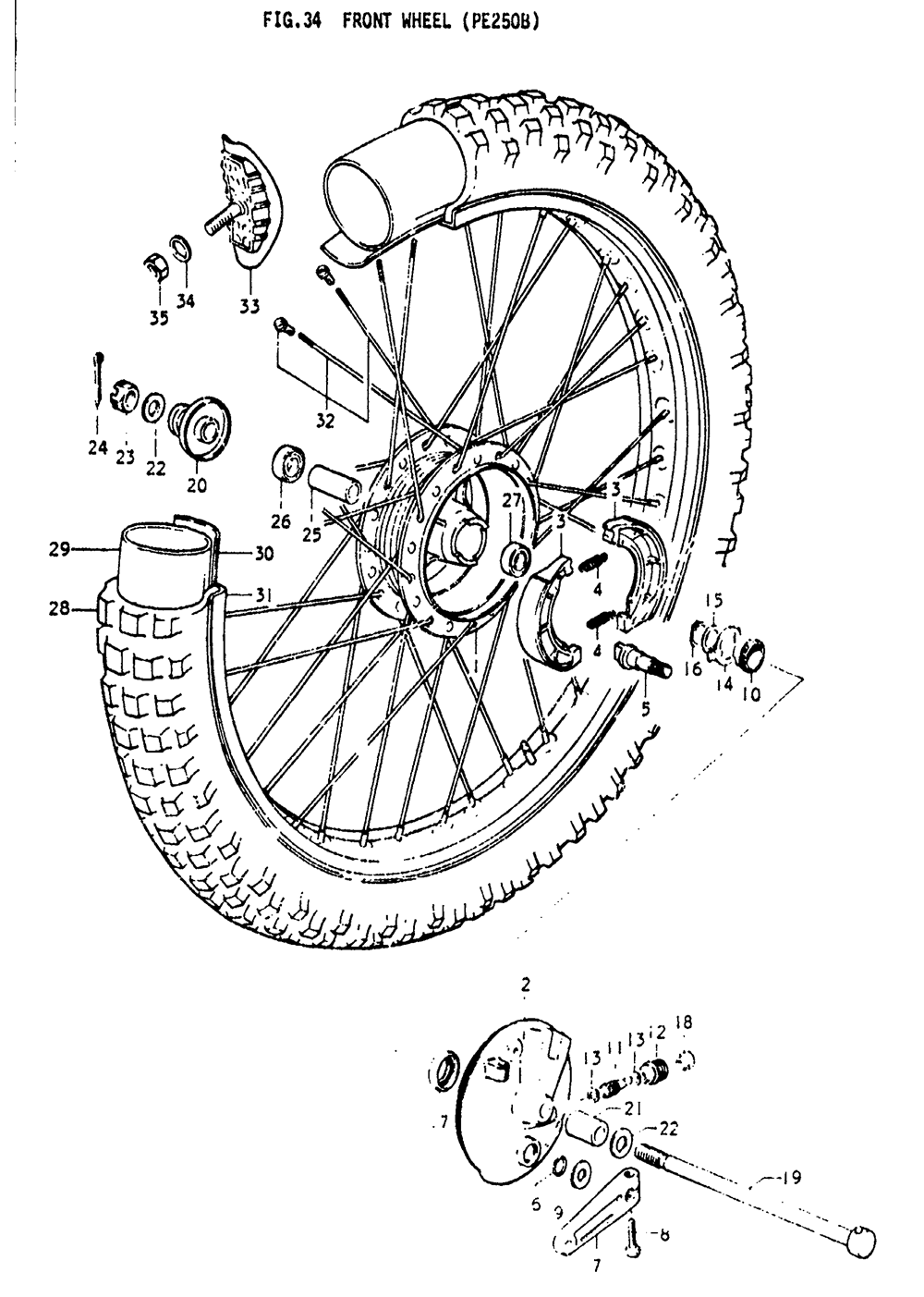 Front wheel (pe250b)