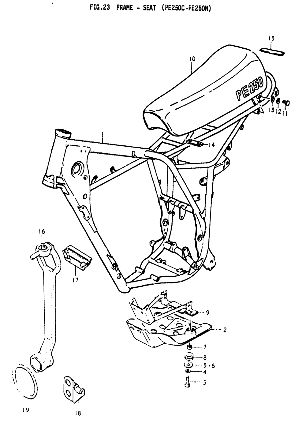 Frame - seat (pe250c .pe250n)