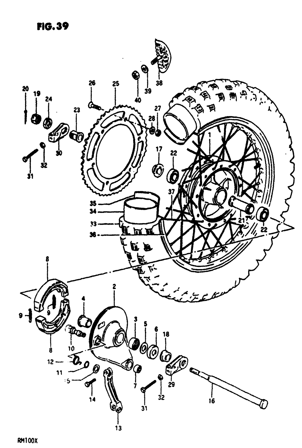 Rear wheel (rm100x)