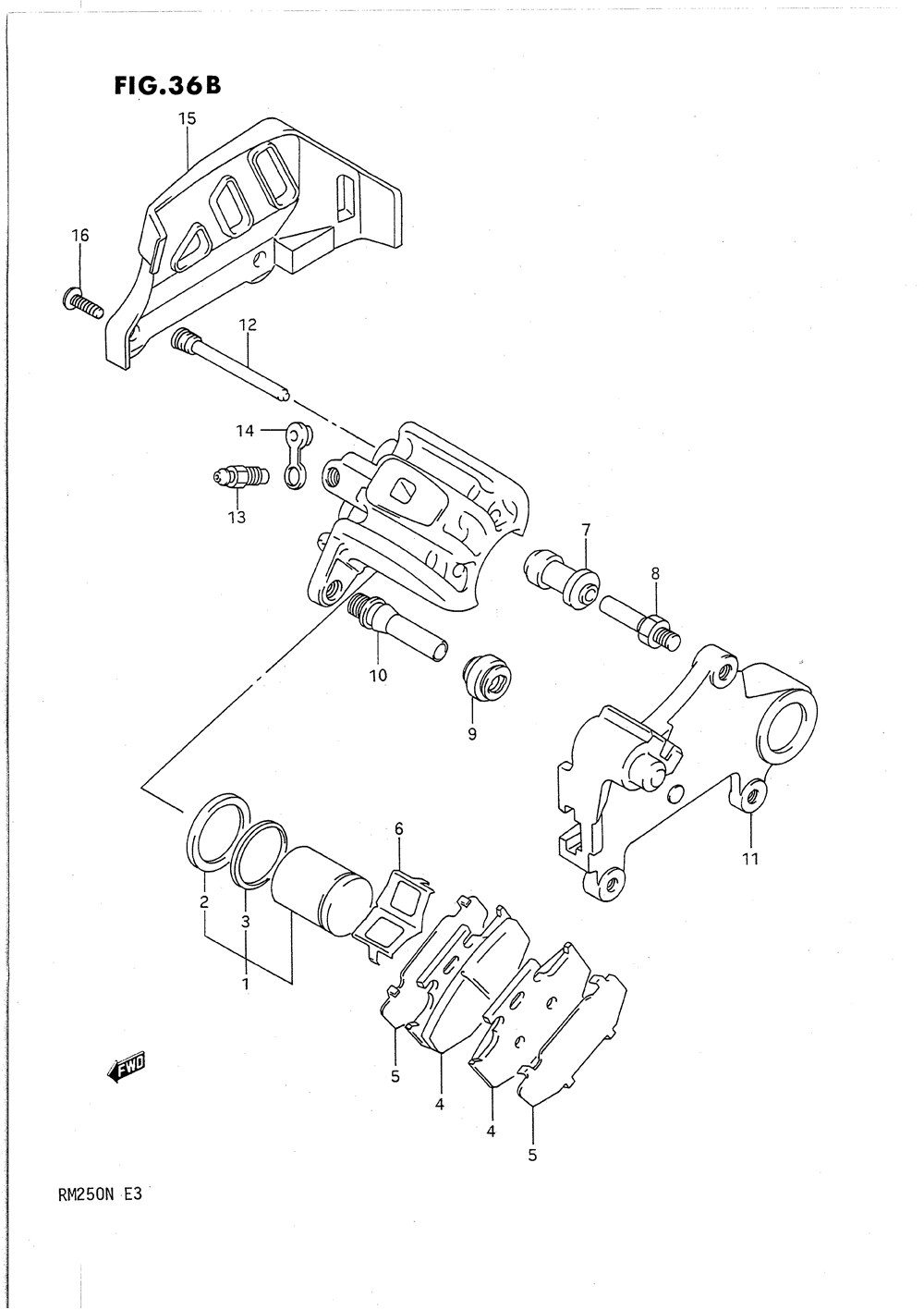Rear calipers (model m)