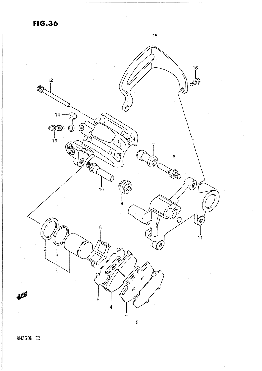 Rear calipers (model k)