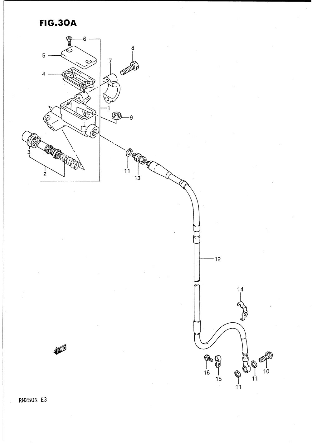 Front master cylinder (model n)