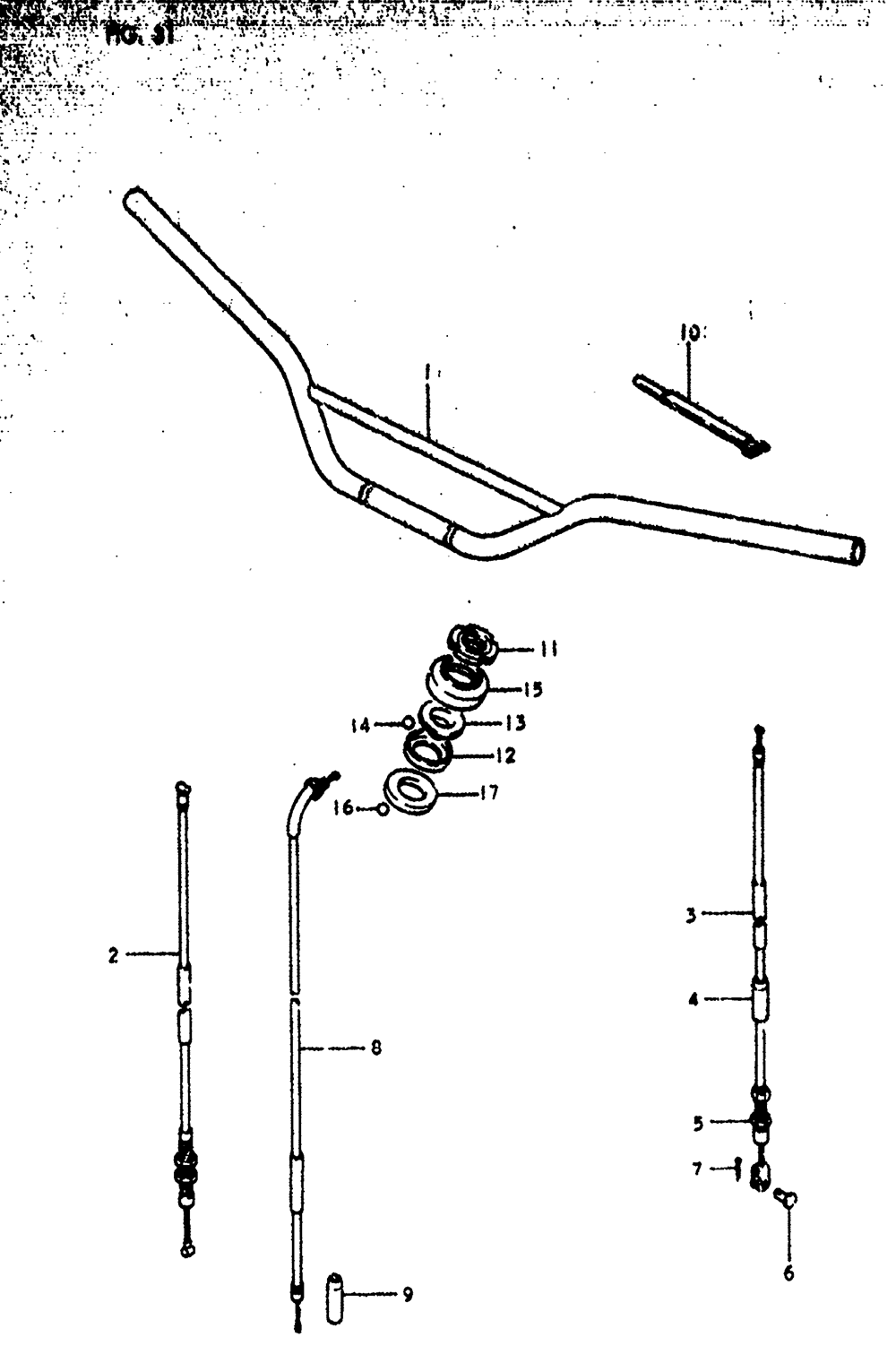 Handlebar - control cable