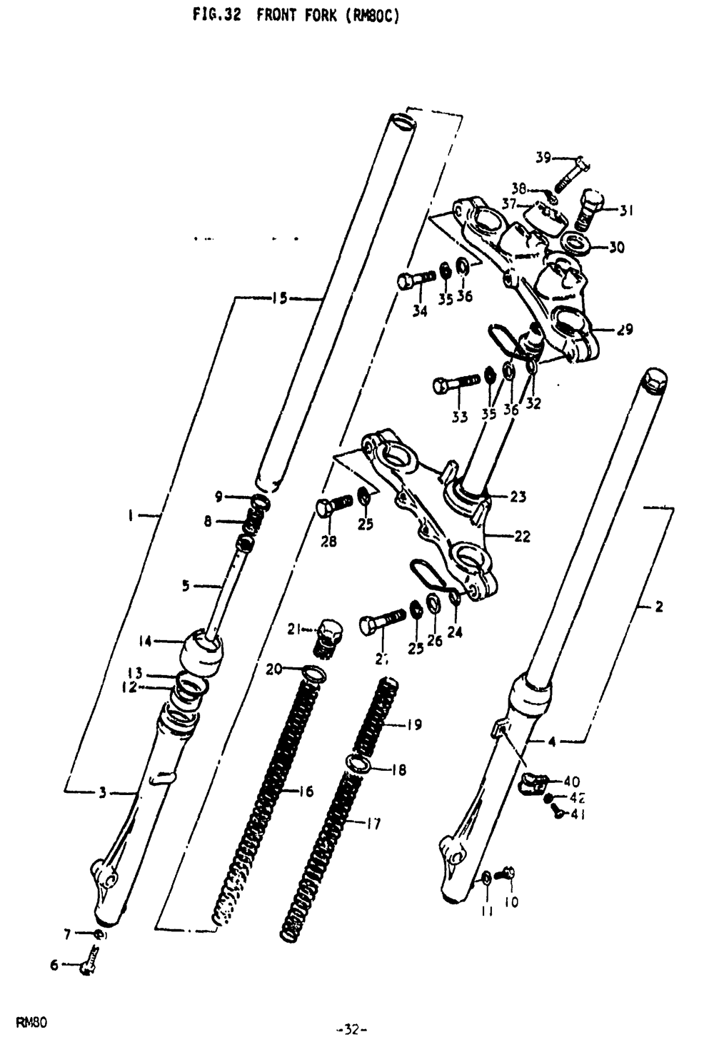 Front fork (rm80c)