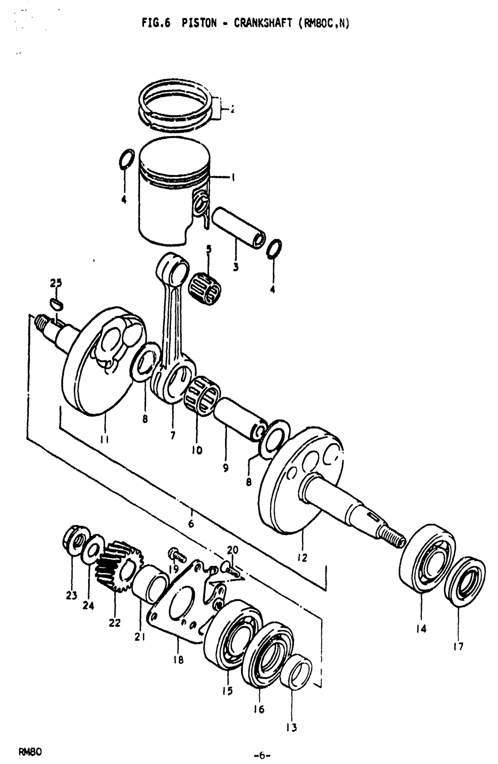 Piston - crankshaft (rm80c