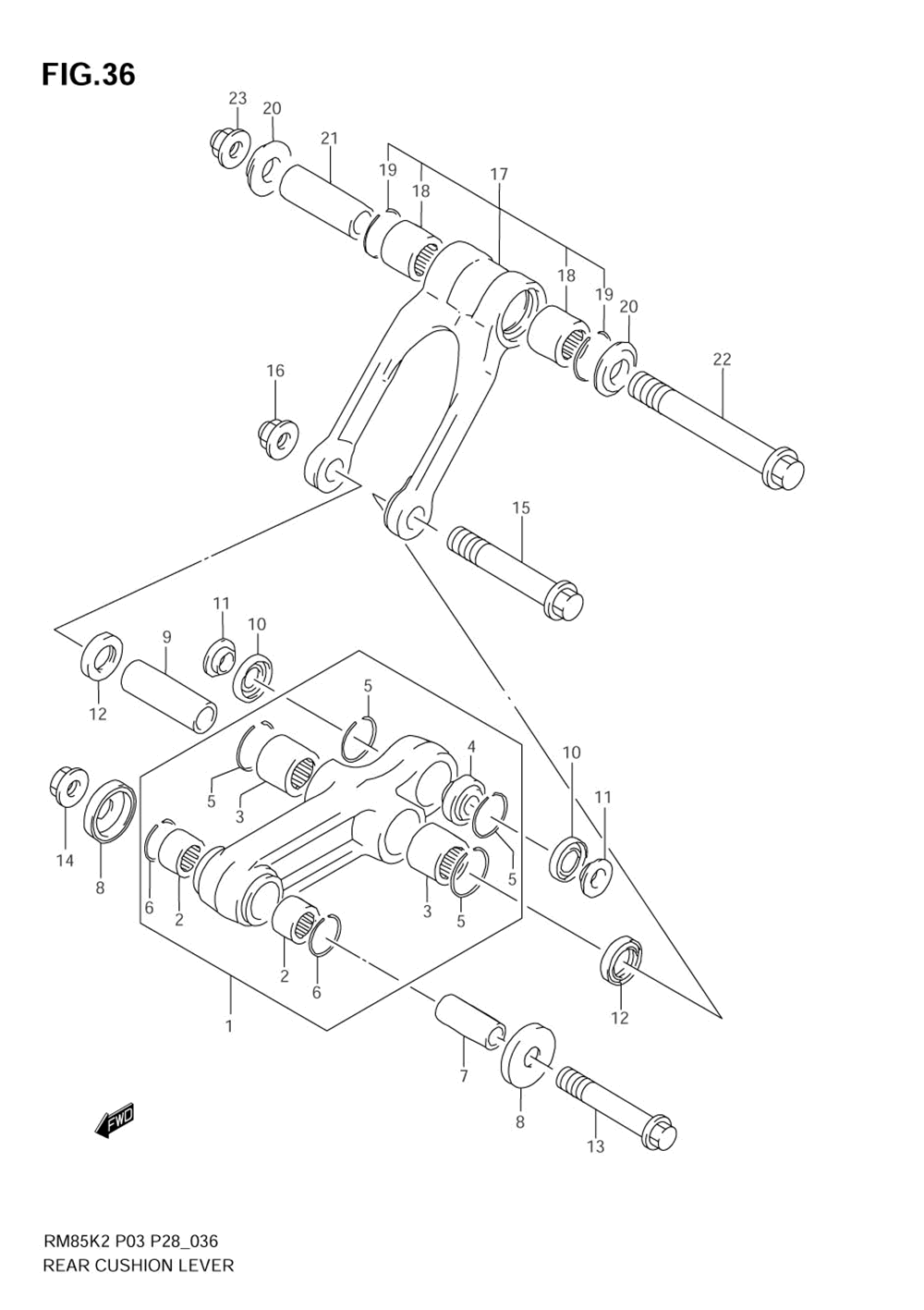 Rear cushion lever (model k2_k3)