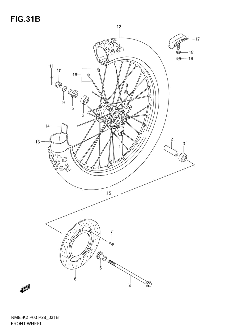 Front wheel (rm85lk3_lk4)