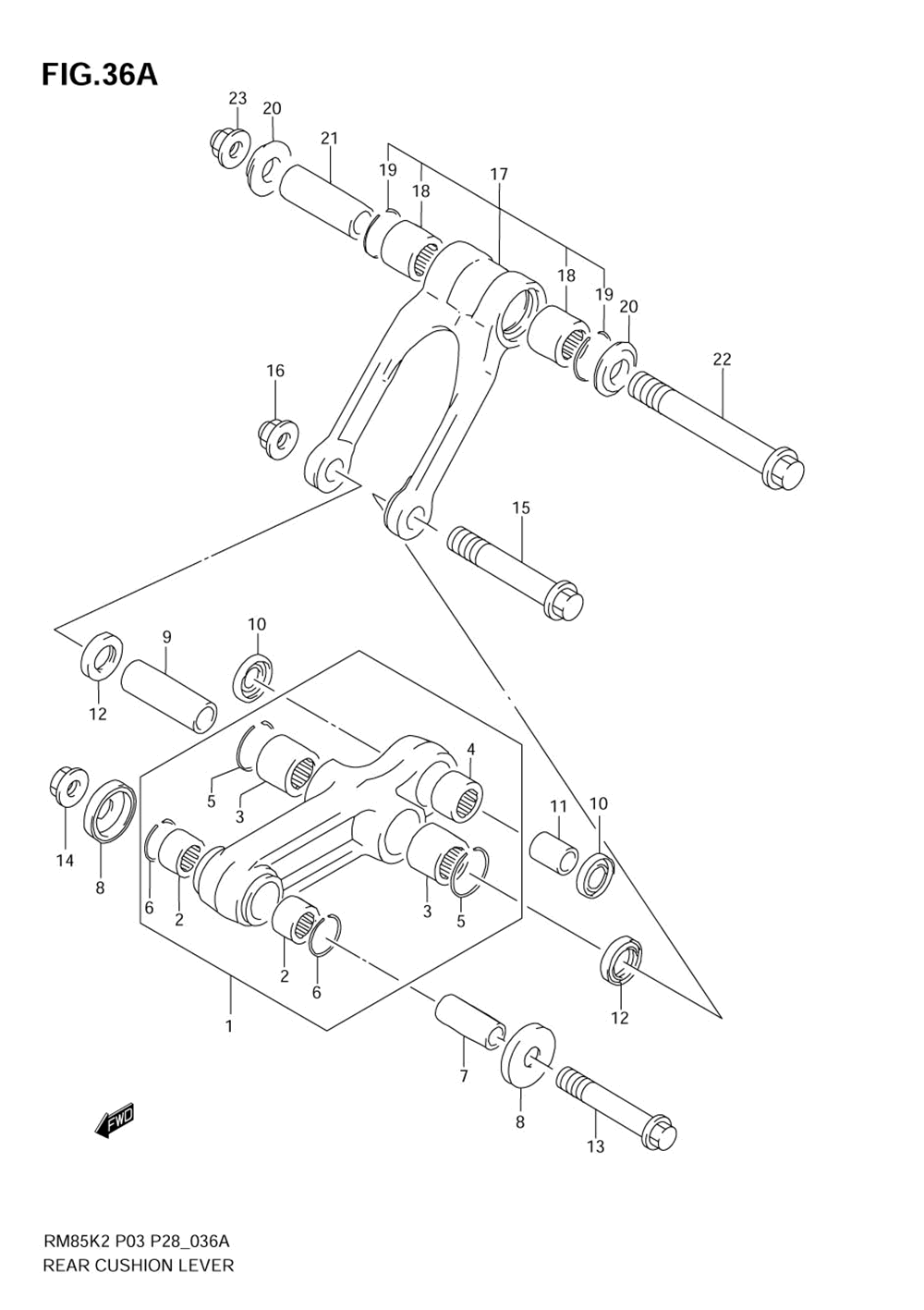 Rear cushion lever (model k4_k5_k6)
