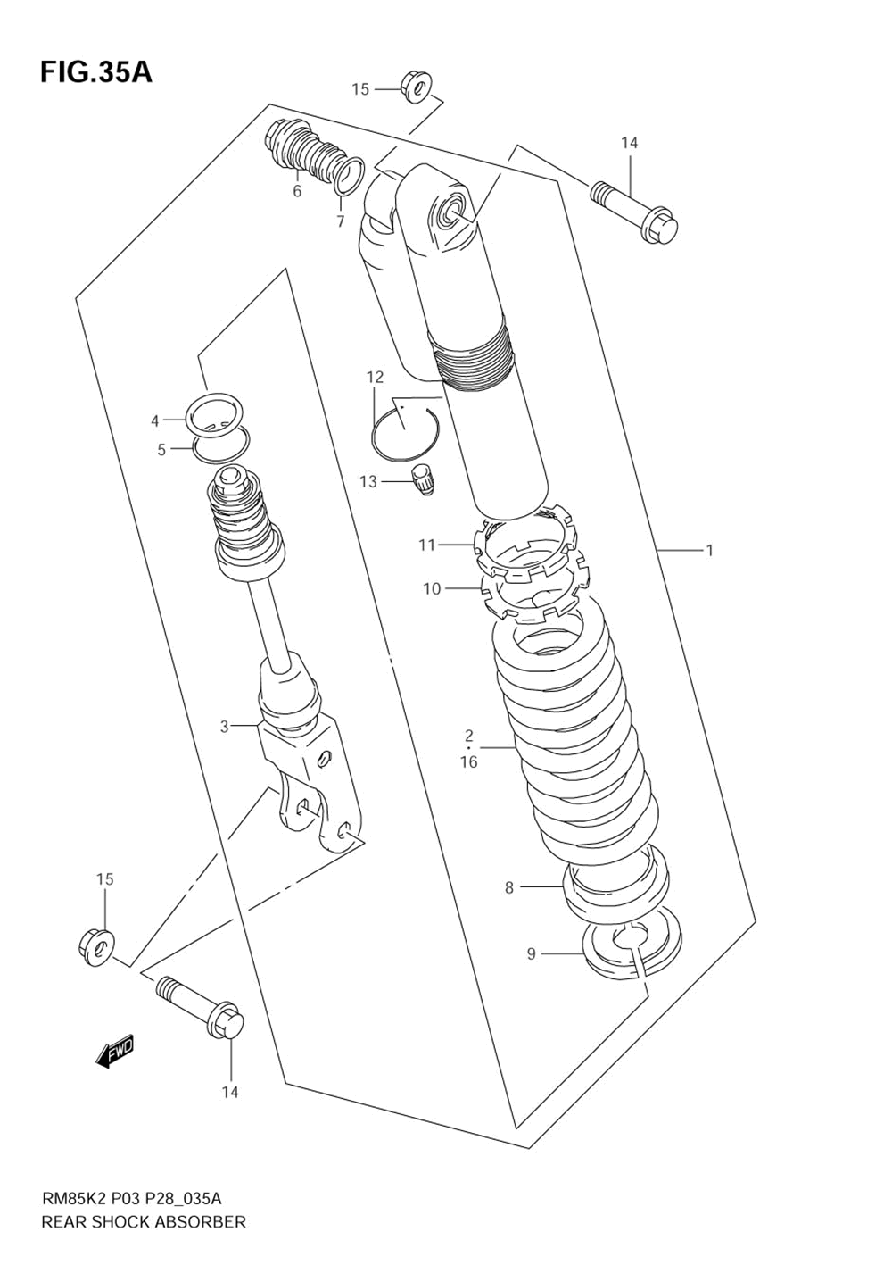 Rear shock absorber (model k4)