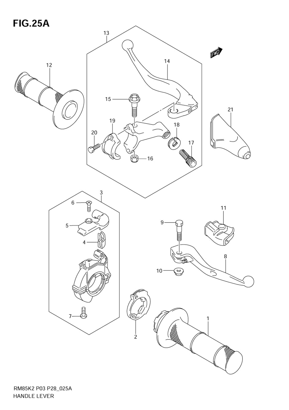 Handle lever (model k5_k6)