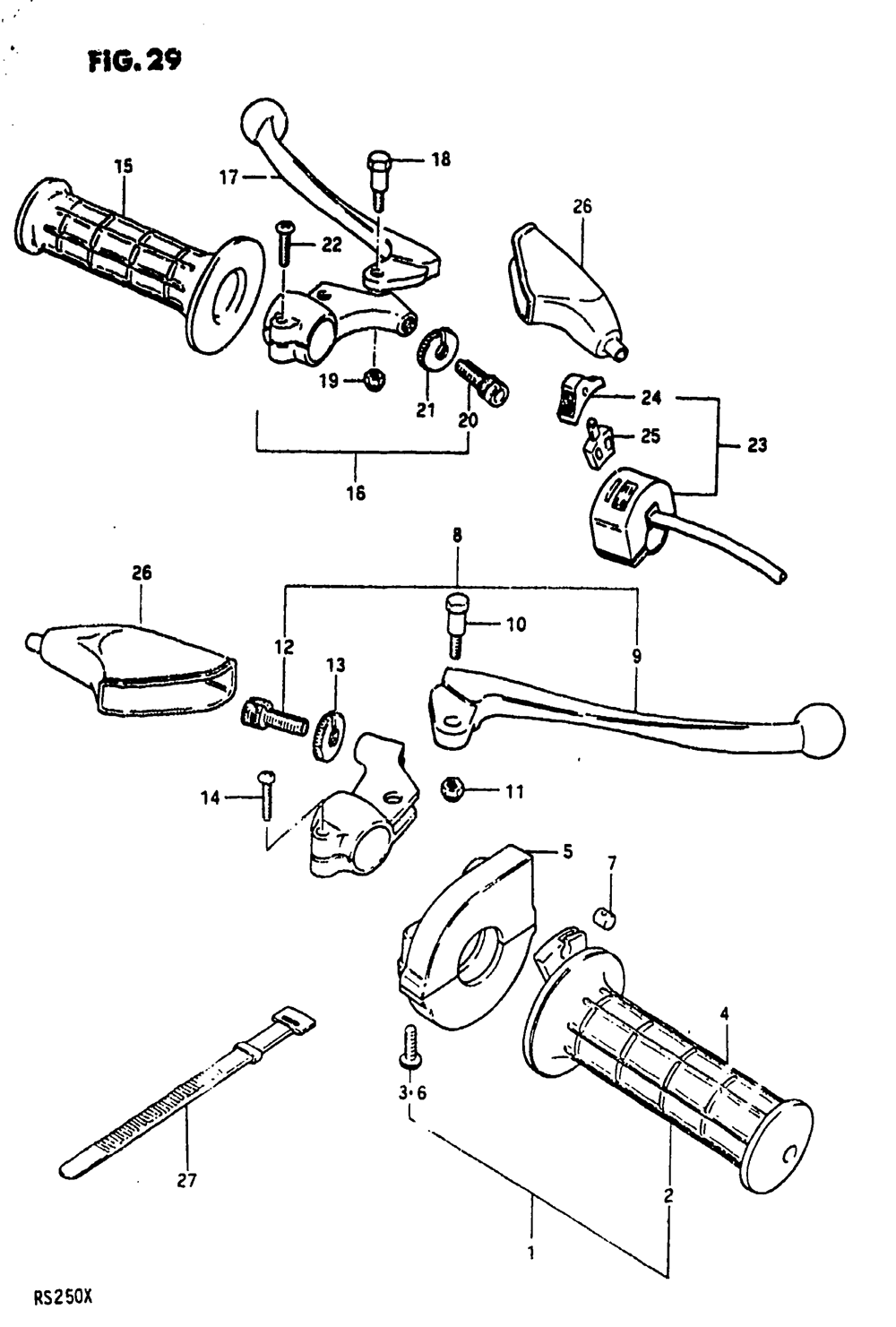 Handle grip - lever