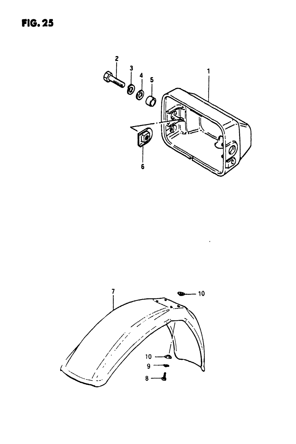 Headlamp housing - front fender