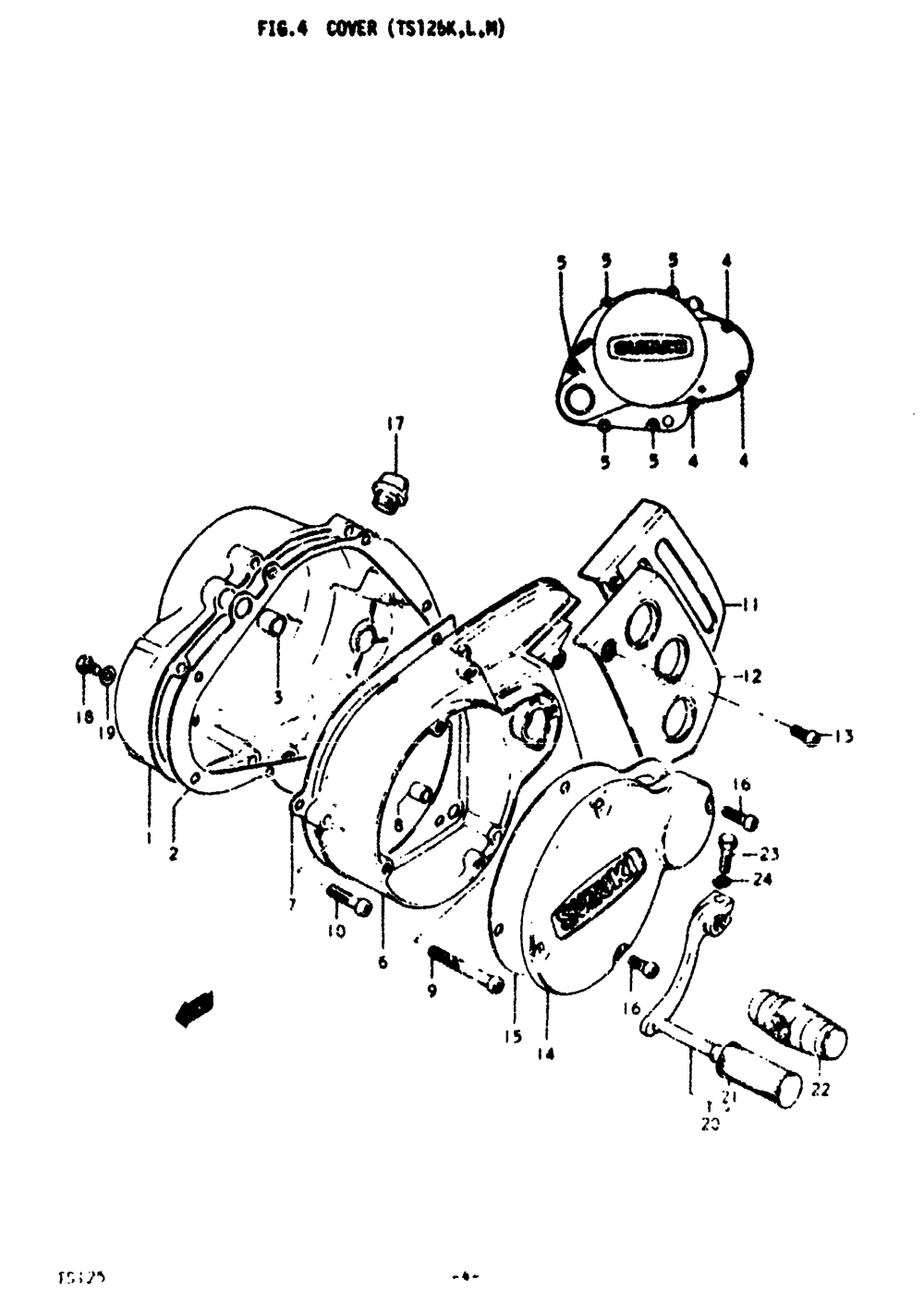 Крышки двигателя ts125k