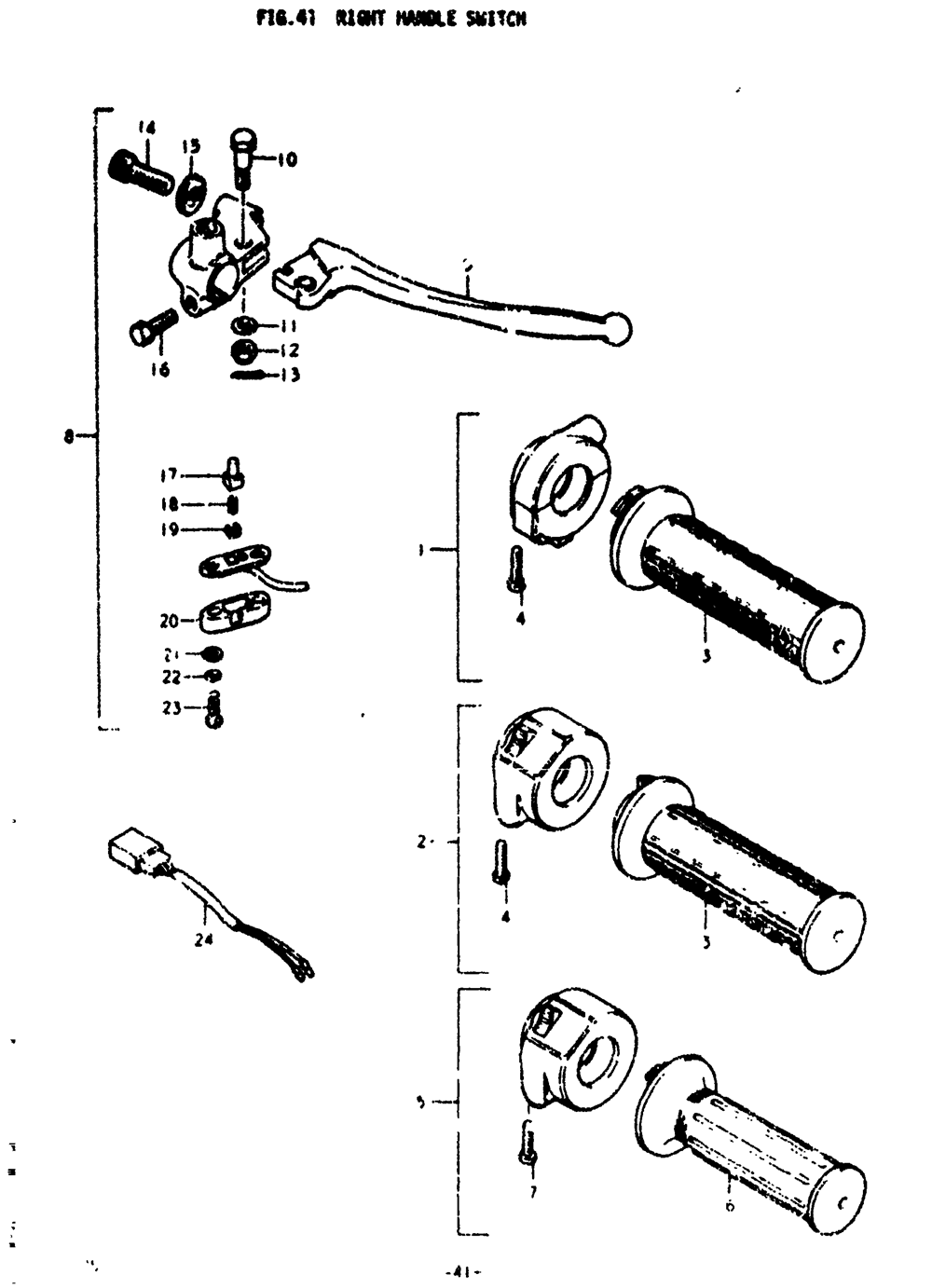 Right handle switch