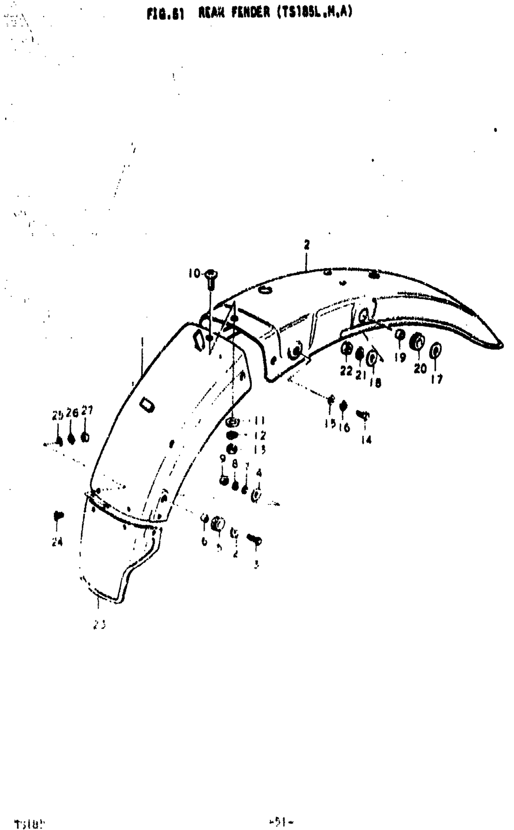 Rear fender (ts185l