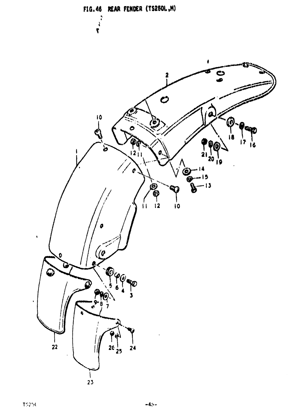 Rear fender (ts250l