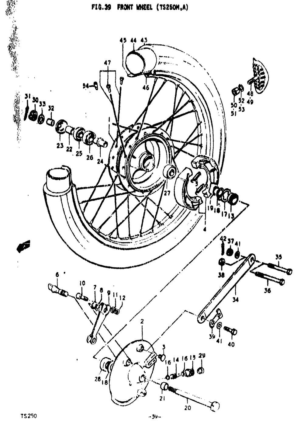 Front wheel (ts250m