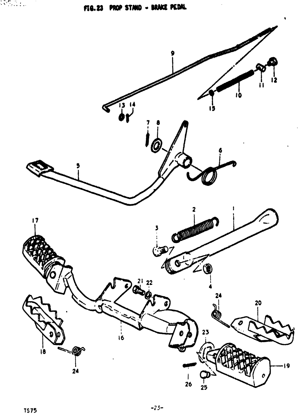 Prop stand - brake pedal