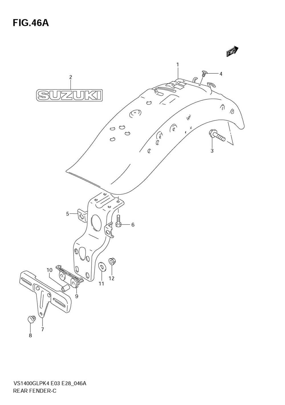Rear fender (model k5_k6_k7_k8)
