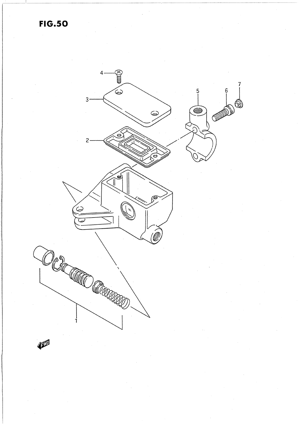 Front master cylinder (model h_j)