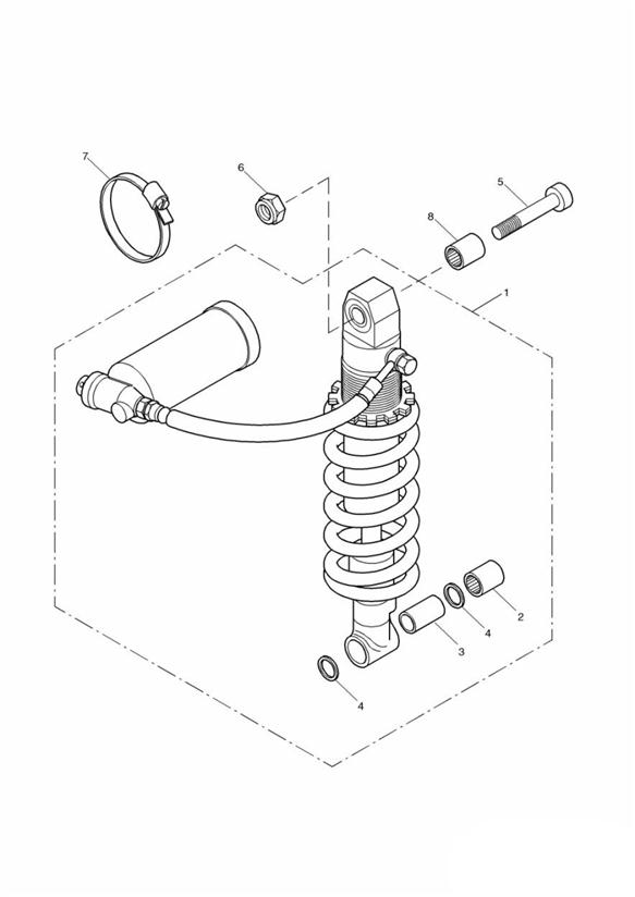 Rear suspension unit