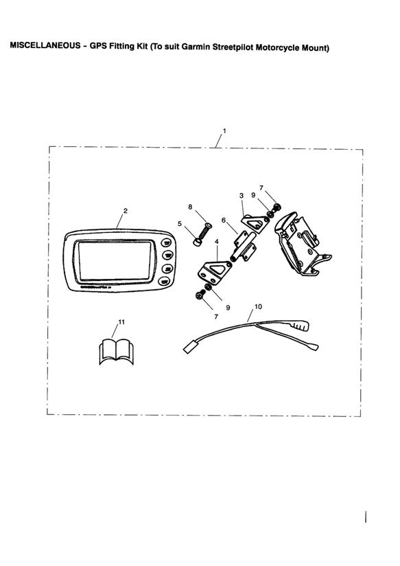 Gps fitting kit (to suit garmin streetpilot motorcycle mount)