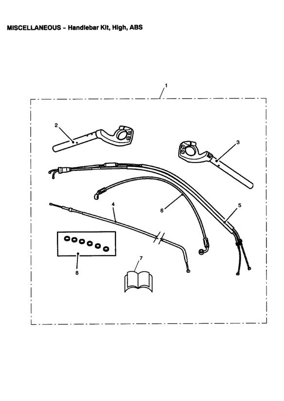 Handlebar kit, high, abs