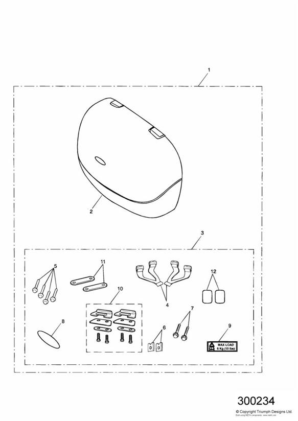 Outer pannier kit, lh