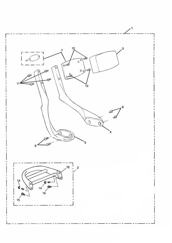 Sissy bar & rack - chromium & polished finish