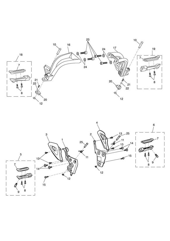 Footrests & mountings