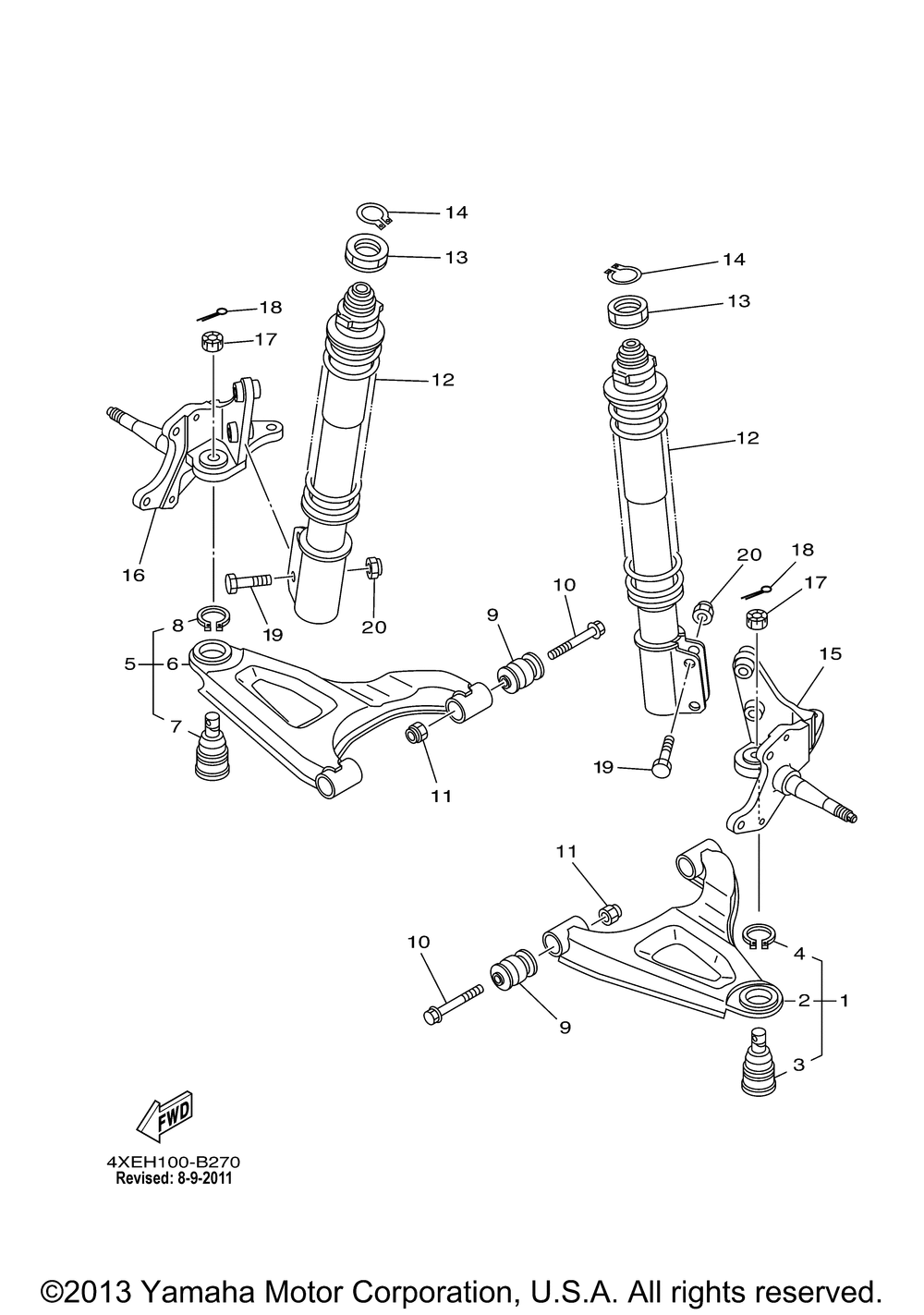 Front suspension wheel