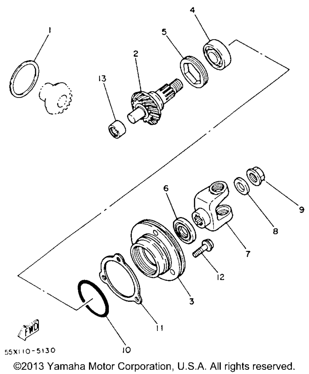 Middle drive gear